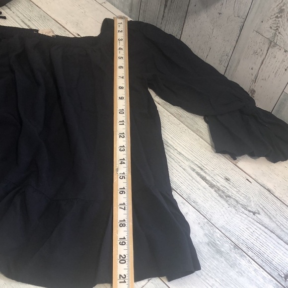 LOFT Off Shoulder Peplum Button Sleeves Top Small - Picture 9 of 12